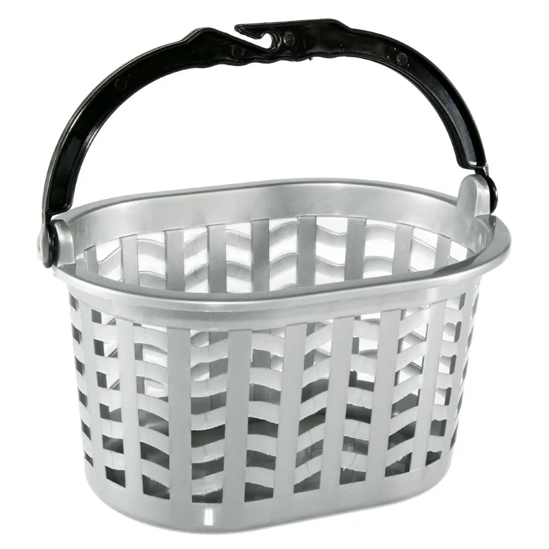 Cos de rufe din plastic, argintiu și negru, cu model zig-zag, 22x15x12 cm