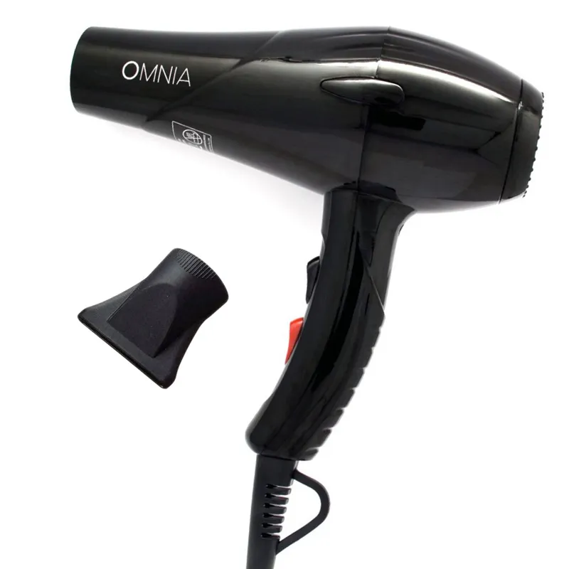 Uscător de păr electric, 1600W, 2 viteze, 3 temperaturi, duză concentratoare, negru
