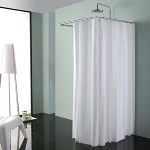 Perdea de Duș Albă 180x180cm cu 12 Inele