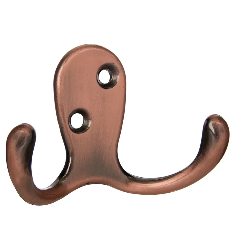 Cârlig dublu de perete, metalic, 7 cm, cupru