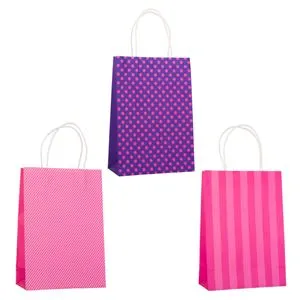 Sacose de cadou din hartie, Set 3 buc, Multicolor