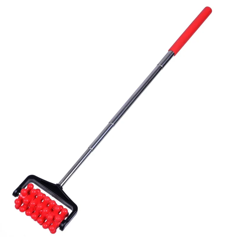 Rolă de masaj extensibilă, 42 bile, 51 cm, roșu