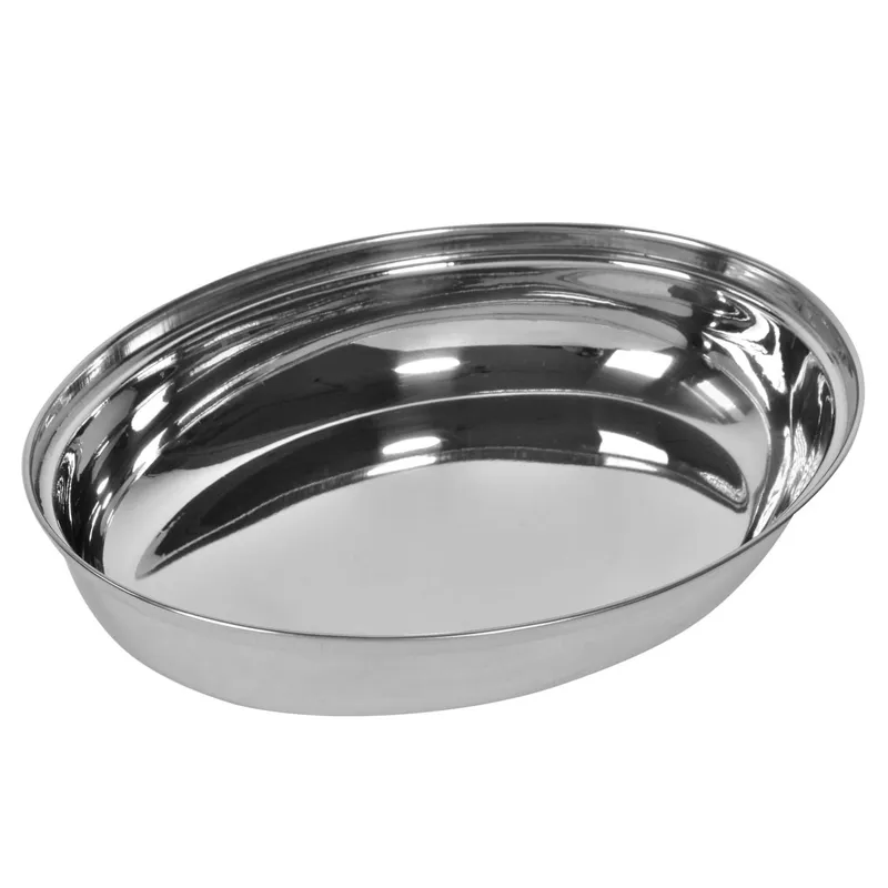Platou de servire oval din inox, 22 cm, argintiu