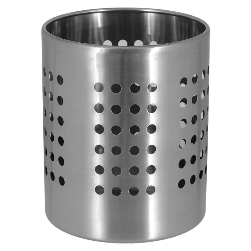Uscator pentru Tacamuri din Metal Perforat Argintiu – Model Cilindric