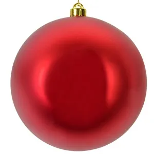 Globă de Crăciun roșie mată, ornament decorativ pentru sărbători – poza 2