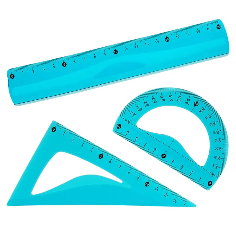 Set Rigle Flexibile Albastre 20 cm - 3 buc