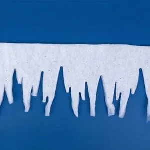 Banner Decorativ Crăciun Turturi Sclipici Poliester Alb