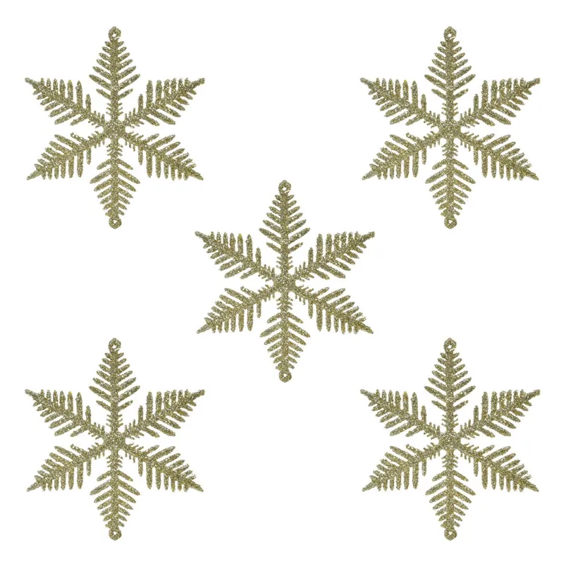 Set Ornamente Stele Crăciun cu Glitter pentru Decorațiuni Festive