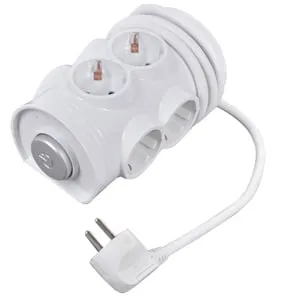 Priza Multiplă cu 6 Locuri Schuko cu Siguranță pentru Copii
