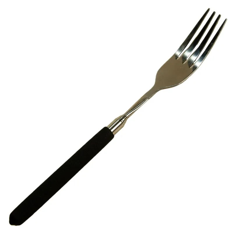 Furculiță extensibilă metalică, neagră, 20-63 cm