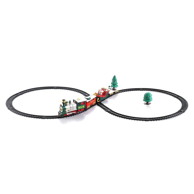 Set Tren Electric de Crăciun cu Accesorii și Muzică – poza 3