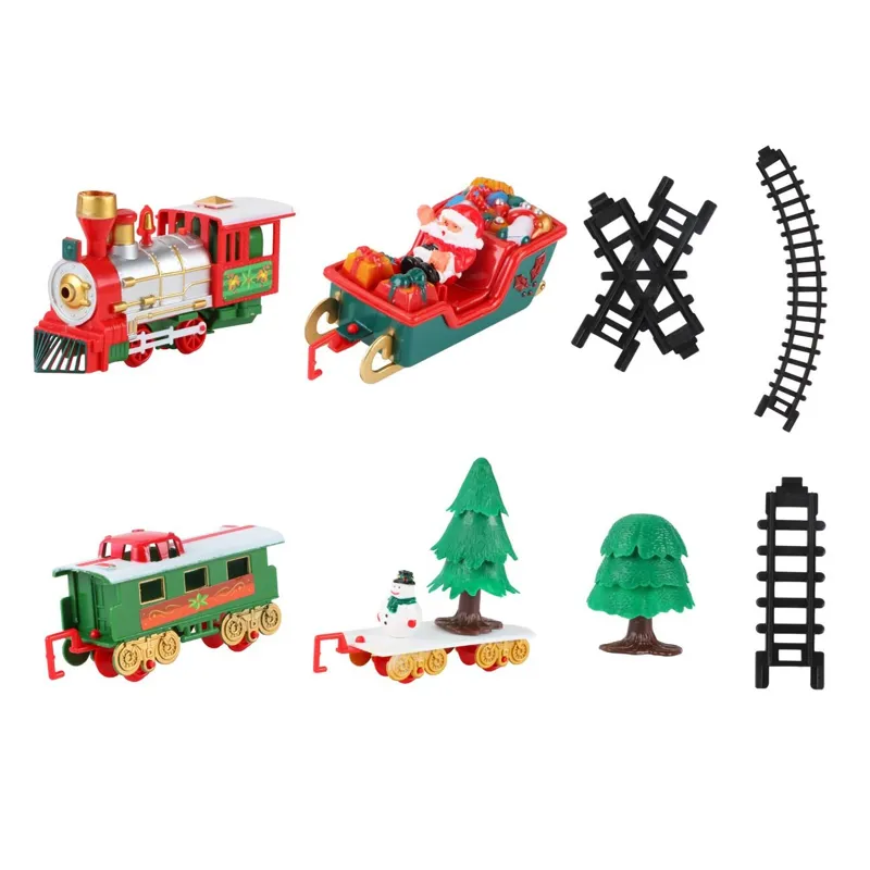 Set Tren Electric de Crăciun cu Accesorii și Muzică – poza 4