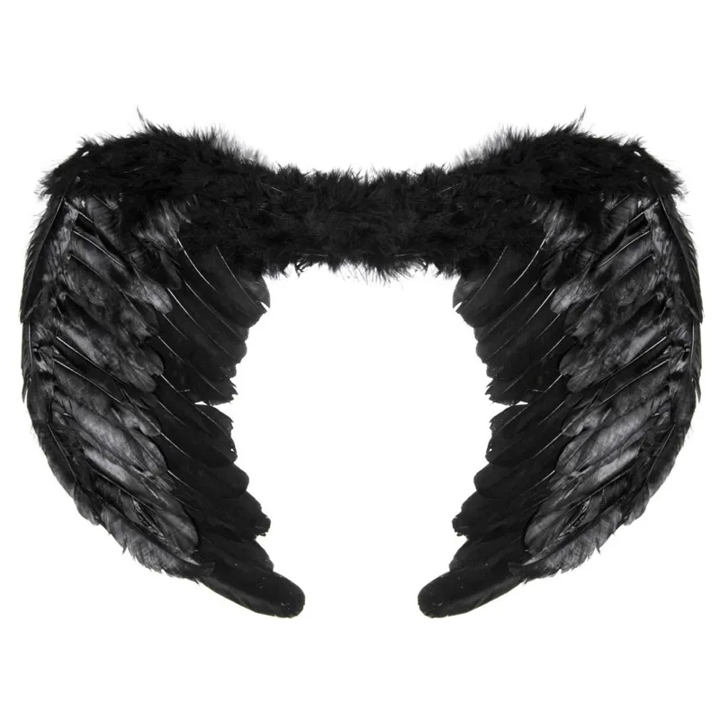 Aripi de Deghizare Negre cu Elastic, 65x40cm