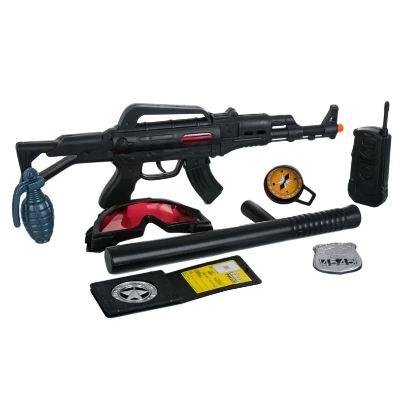 Set Jucării Poliție Realist, Accesorii Multicolor pentru Copii 3+ Ani