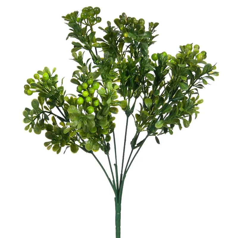 Ramura cu Planta Artificiala Verde cu Fructe, 31cm