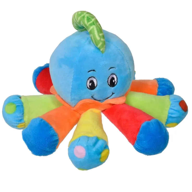 Jucarie plush caracatiță colorată pentru dezvoltarea simțurilor
