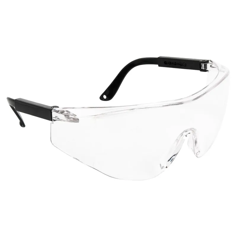 Ochelari de protecție cu bandă reglabilă transparente din plastic