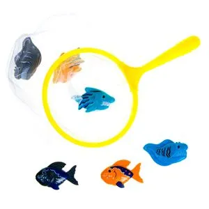 Set Jucarie de Pescuit cu Plasa si Pesti, 7 buc, Multicolor