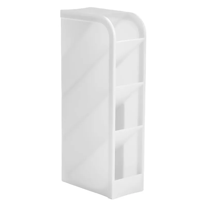 Suport pixuri transparent din plastic, 4 compartimente, 9x4.5x20.5 cm