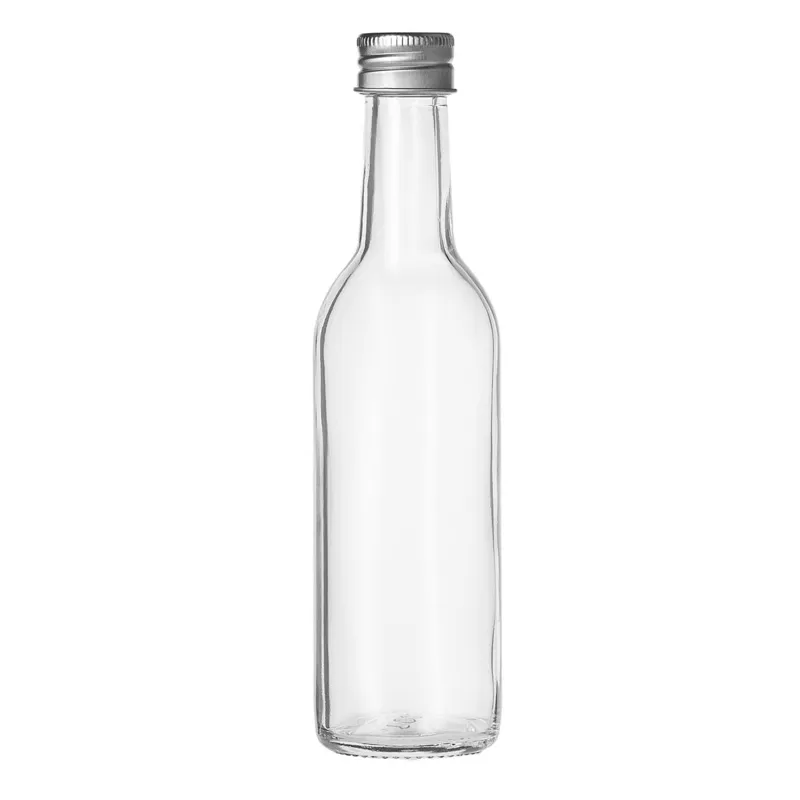 Sticlă transparentă cu capac metalic 100 ml
