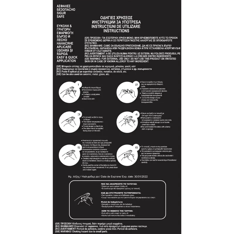 Tatuaje autocolante cu dragoni și scorpioni, set de 16 bucăți – poza 3