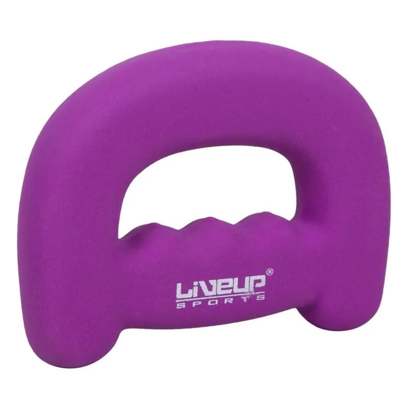Gantera 1.5 kg cu înveliș neopren, design ergonomic, violet