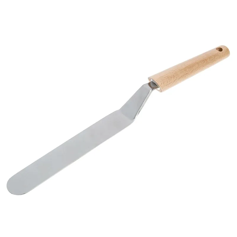 Spatulă metalică cu mâner de lemn, 34 cm