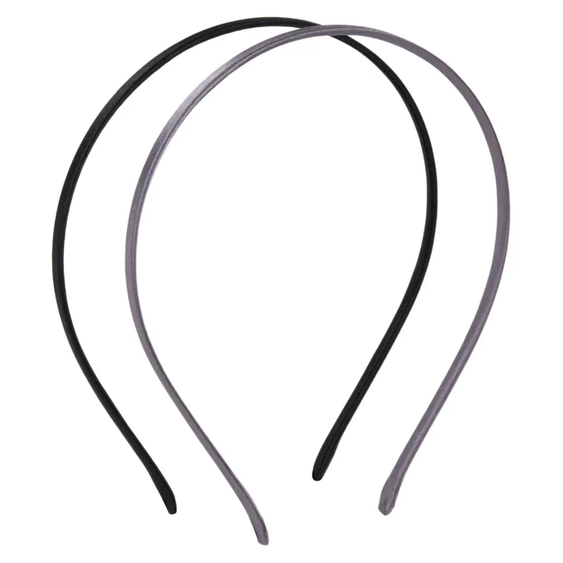 Set Coronite de Păr Satin, 2 buc, Negru și Gri