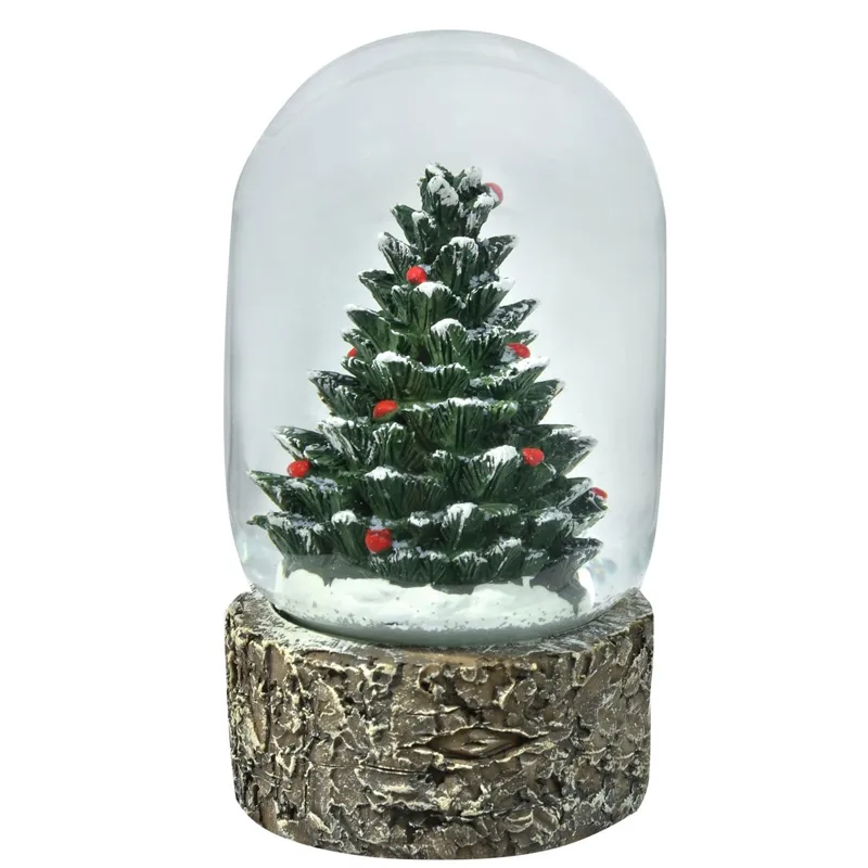 Glob Decorativ de Crăciun Brad din Sticlă și Plastic