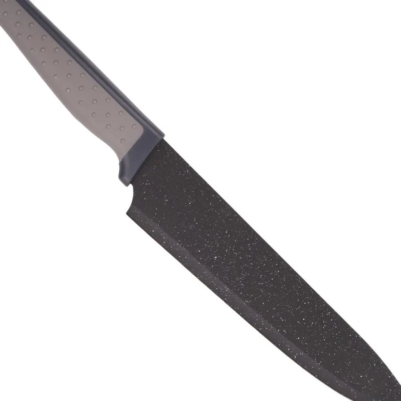 Cuțit de Bucătar Șef cu Lamă de 20 cm și Mâner Ergonomic Negru Marmorat – poza 3