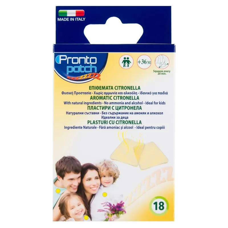 Plasturi Anti Țânțari cu Citronelă, 18 bucăți, Multicolori