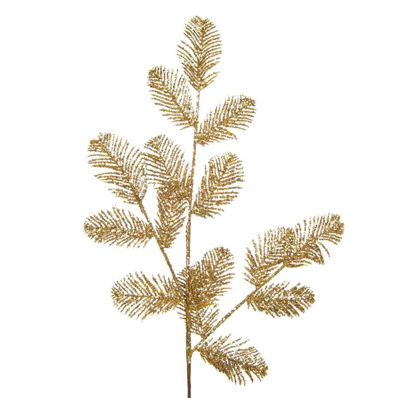 Ramură Decorativă de Crăciun Bej Șampanie 88cm