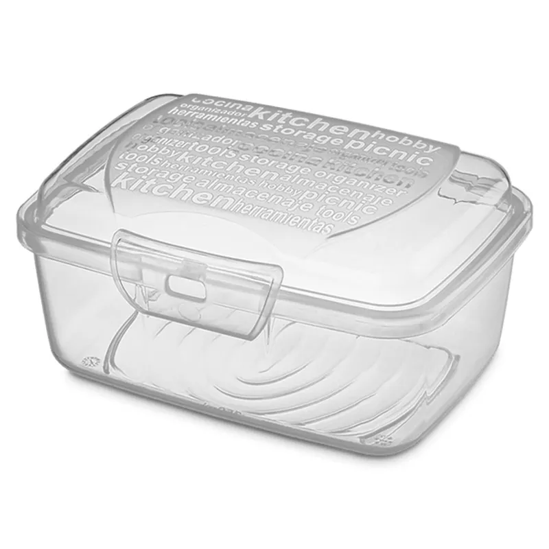 Caserolă plastică transparentă cu capac integrat 350 ml