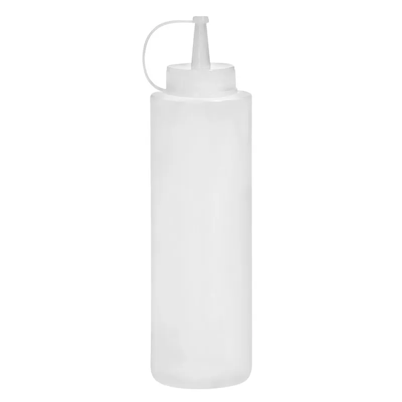 Recipient plastic semitransparent cu picurator 700ml pentru sosuri