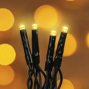 Instalație LED 100 Becuri Alb Cald Extensibilă 6.07m