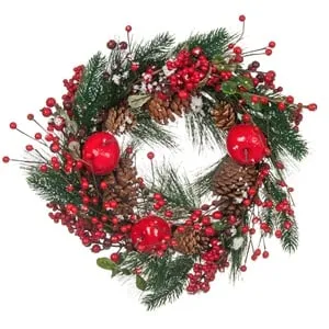 Coroniță de Crăciun Pin Nins Berries Mere Diametru 45cm