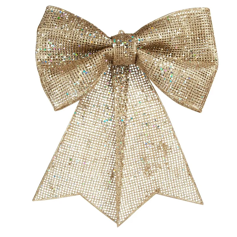 Funda Decorativa Crăciun Bej Glitter 43x32cm