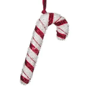 Ornament Brad de Crăciun Spumă Alb Roșu Argintiu 17cm