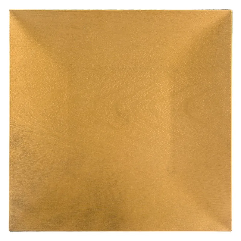 Platou Decorativ Plastic Patrat Auriu 30x30x2cm