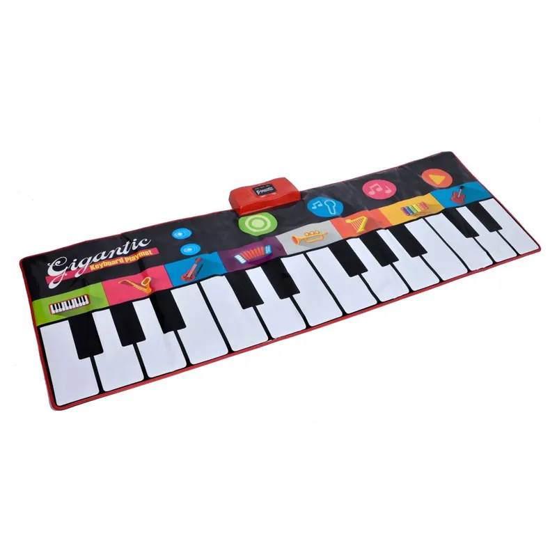 Pătură Interactivă Pian Gigantic cu Tastatură Multicoloră și 24 Clape