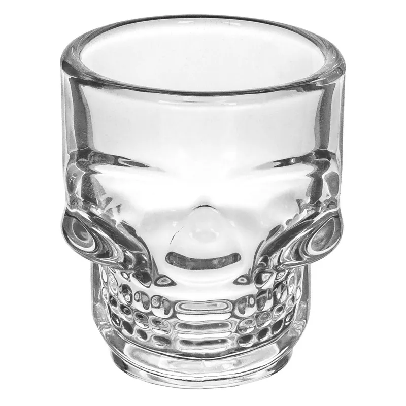 Pahar shot craniu din sticlă transparentă 50ml