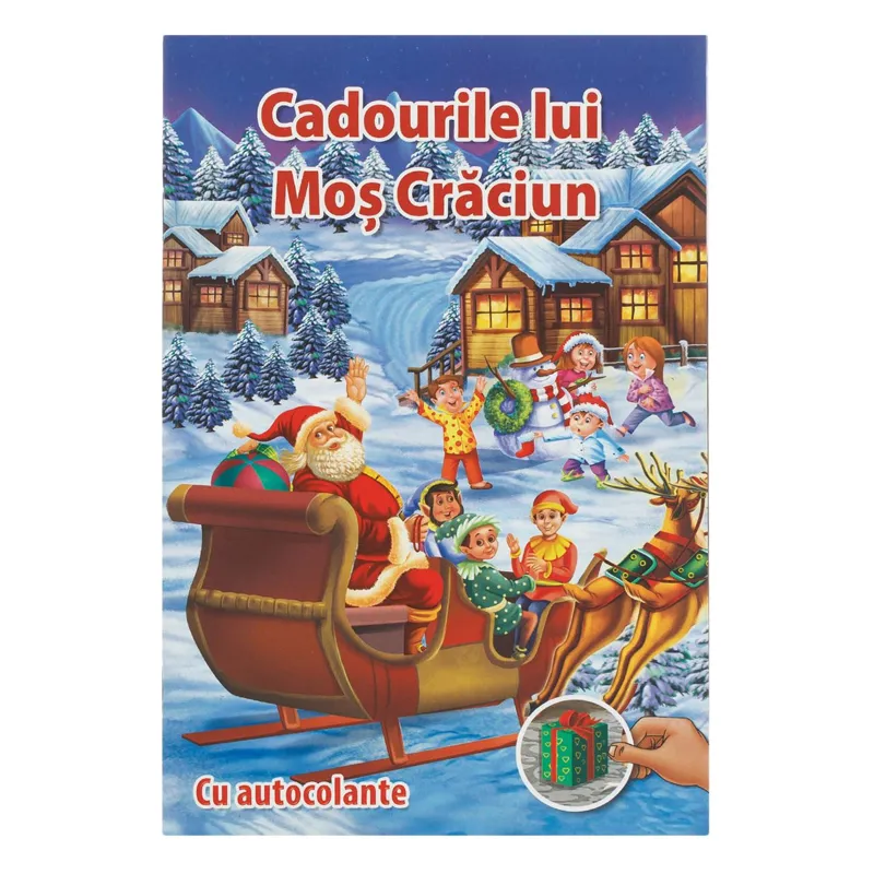 Carte de Crăciun Cadourile lui Moș Crăciun cu Autocolante