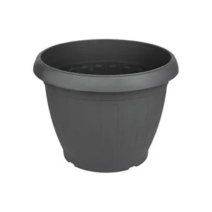 Ghiveci flori din plastic antracit pentru cultivare