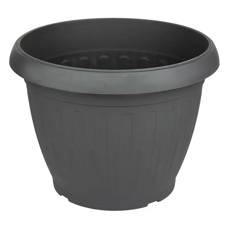 Ghiveci pentru flori din plastic, Antracit, Ø50x38cm, 45L