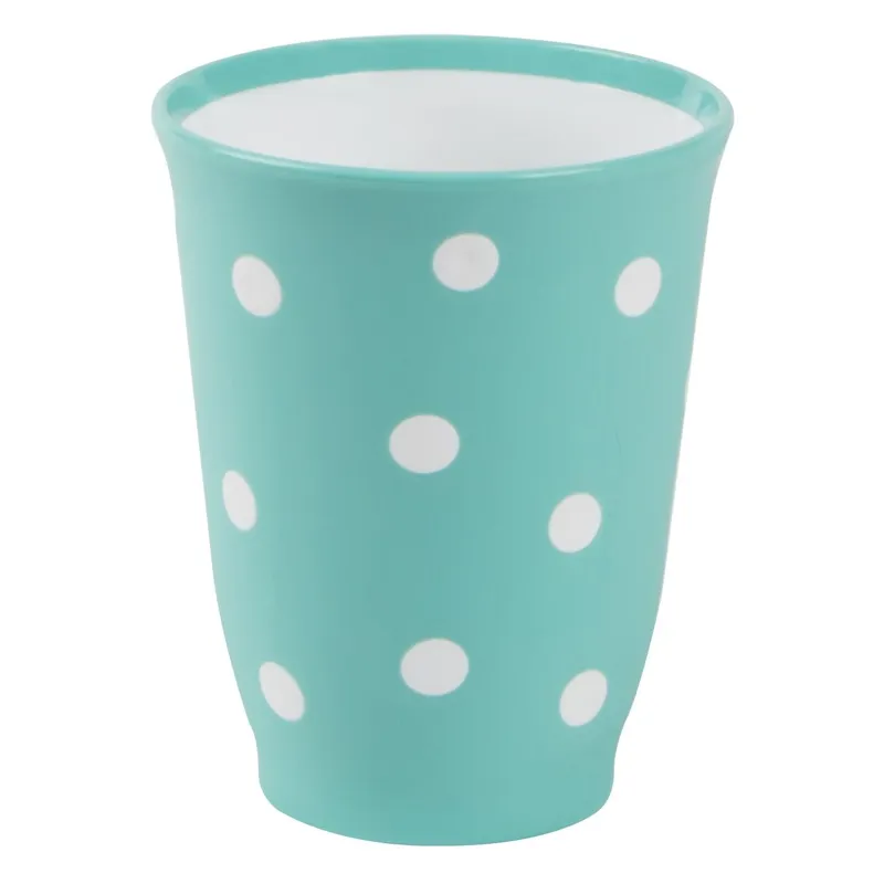Pahar de plastic cu buline albe 350ml pentru băuturi