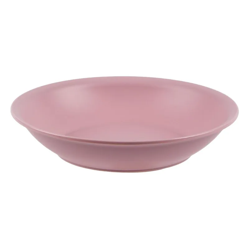 Farfurie adâncă din plastic roz pudrat de 18 cm