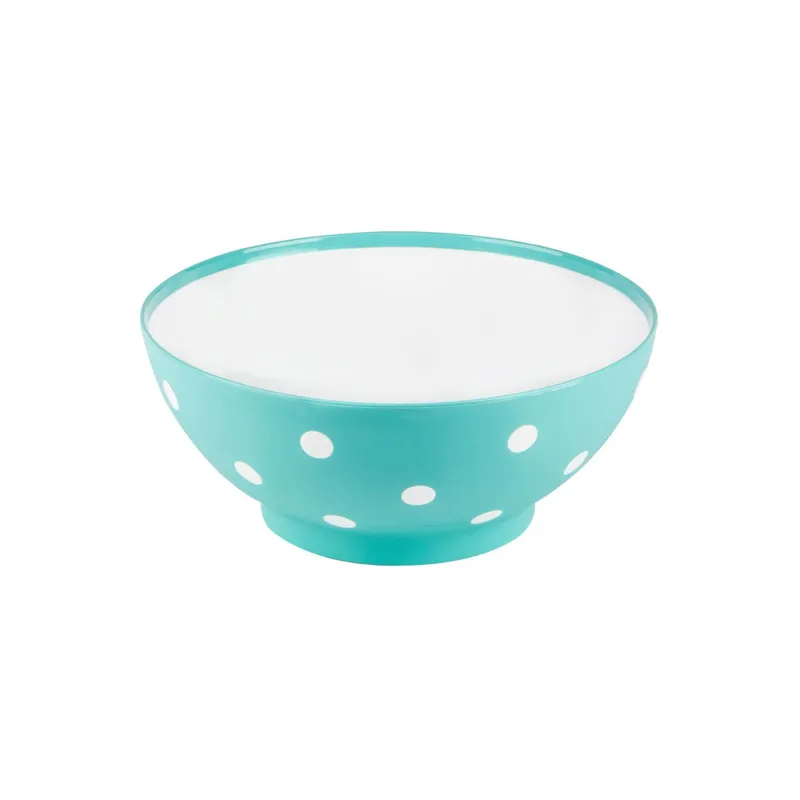 Bol de plastic mat verde cu buline pentru stocare - capacitate 350ml