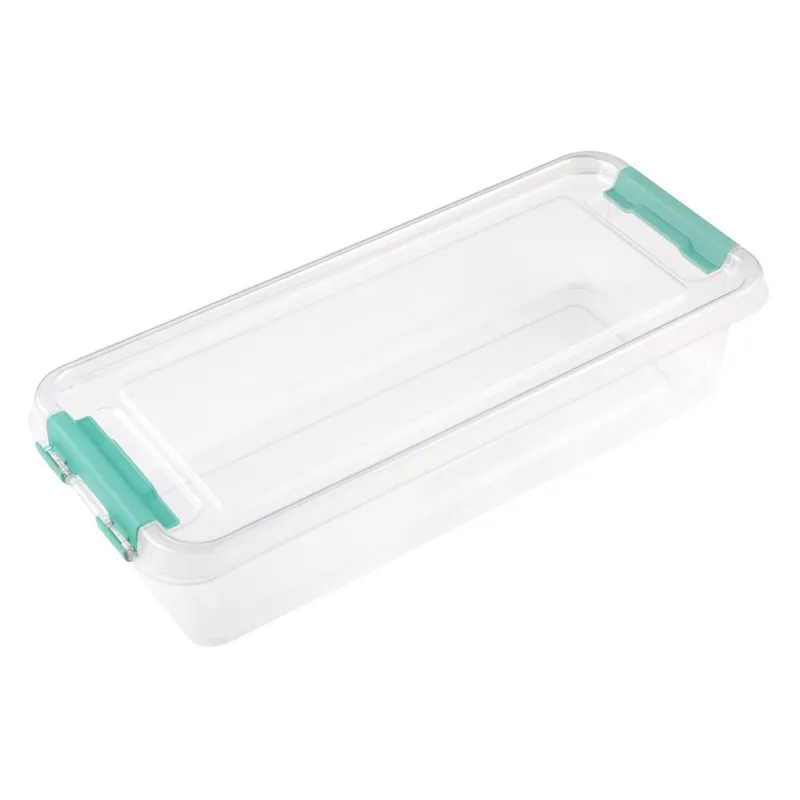 Cutie de depozitare plastic transparenta cu clips, 1.2L