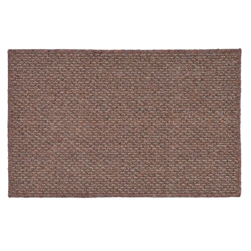 Covoraș de ușă bicolor maro-bej, 60x40 cm, din PP și elastan
