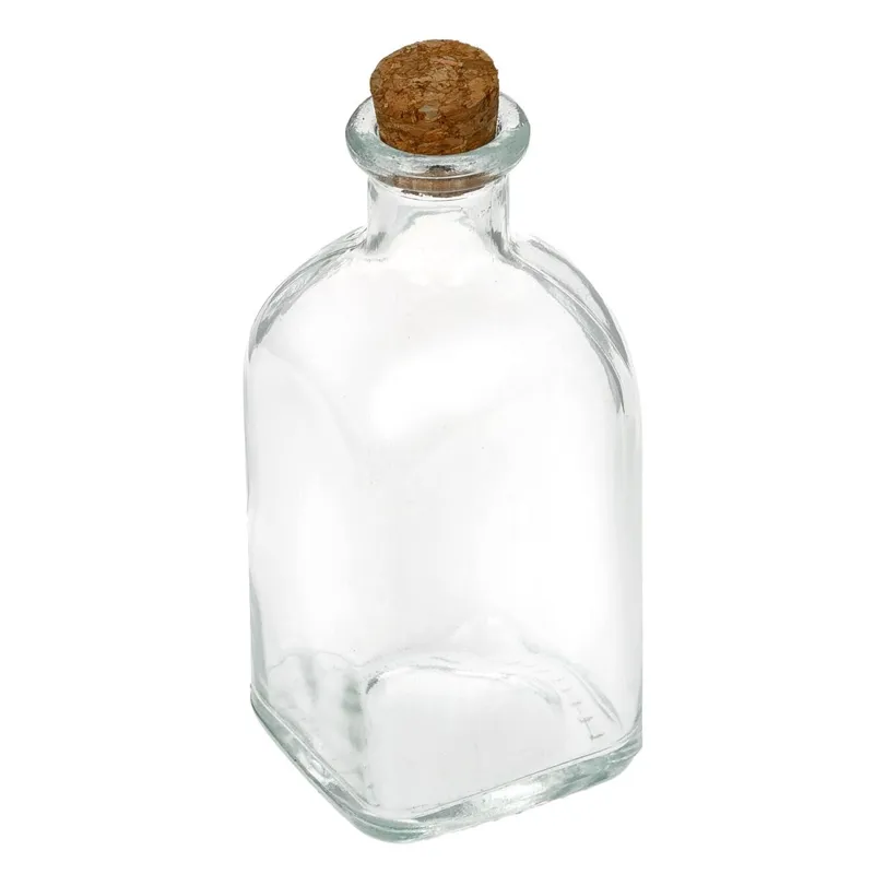 Sticlă transparentă cu dop din plută, 150 ml